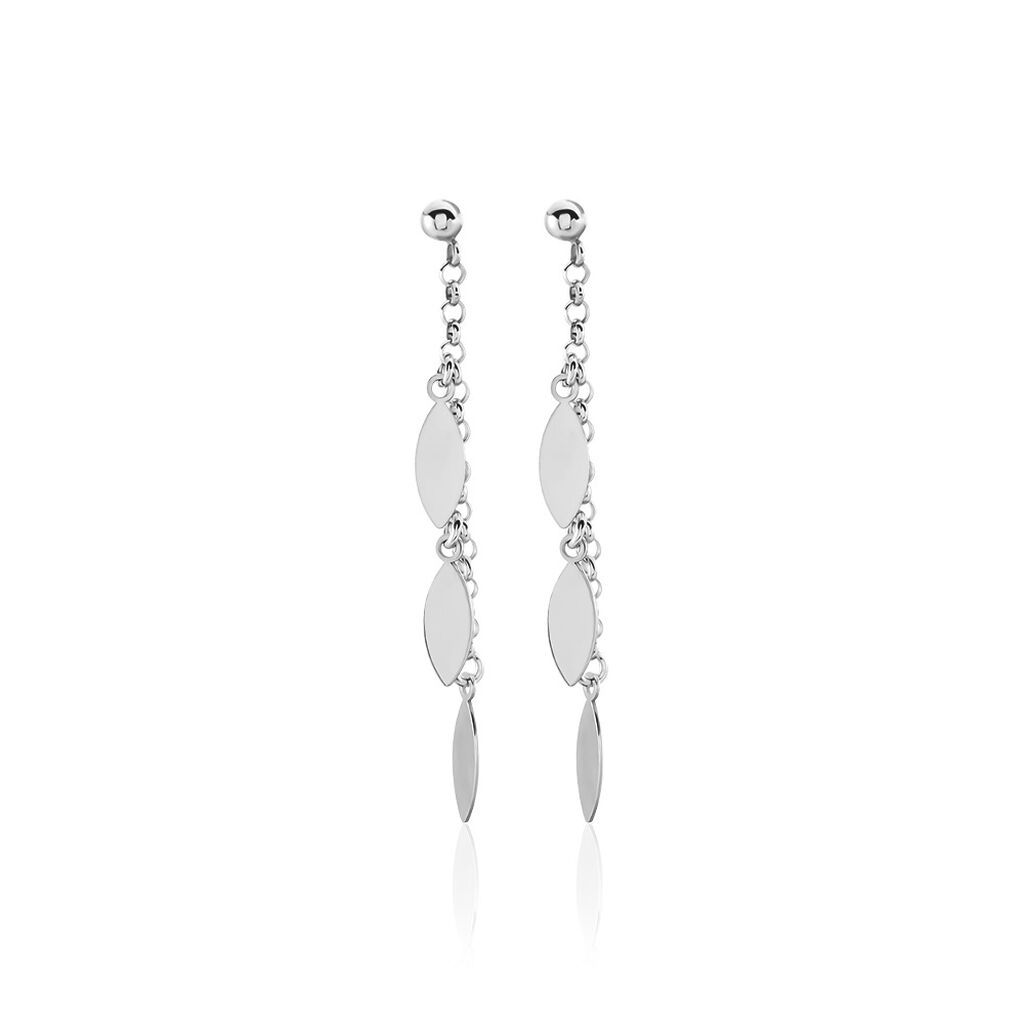 Boucles D'oreilles Pendantes Argent Blanc Osama - Pendantes Femme | Marc Orian