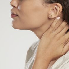 Boucles D'oreilles Puces Camomille Or Jaune Oxyde De Zirconium - Clous d'oreilles Enfant | Marc Orian