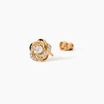 Boucles D'Oreilles Puces Moisette Plaqu&eacute; Or Jaune Oxyde De Zirconium - Puces Femme | Marc Orian