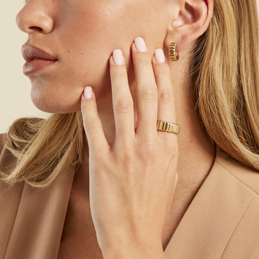 Bague Mira Acier Jaune - Bagues dorées Femme | Marc Orian