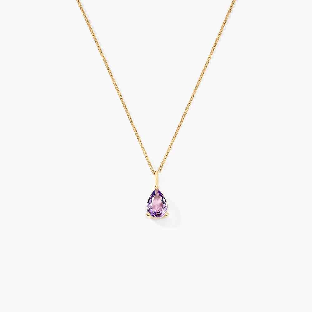 Collier Goutte Or Jaune Amethyste - Colliers avec pierres Femme | Marc Orian