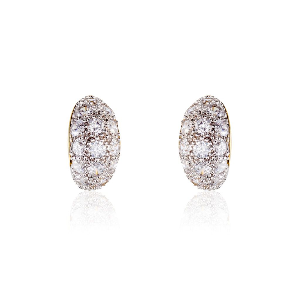 Boucles D'oreilles Puces Sohela Plaqué Or Jaune Oxyde De Zirconium - Puces Femme | Marc Orian