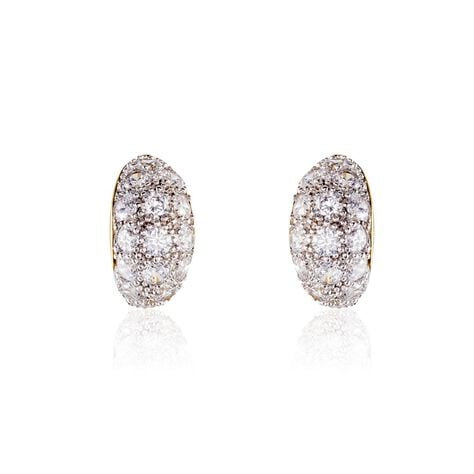 Boucles D'oreilles Puces Sohela Plaqué Or Jaune Oxyde De Zirconium - Puces Femme | Marc Orian
