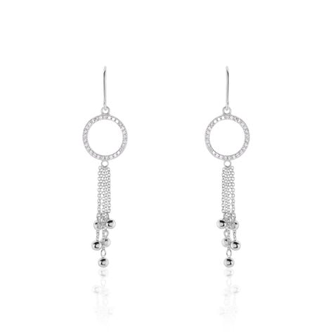 Boucles D'oreilles Pendantes Andde Argent Blanc Oxyde De Zirconium - Pendantes Femme | Marc Orian