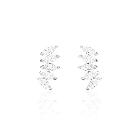 Bijoux D'oreilles Edma Or Blanc Oxyde De Zirconium - Piercings d'oreilles Femme | Marc Orian