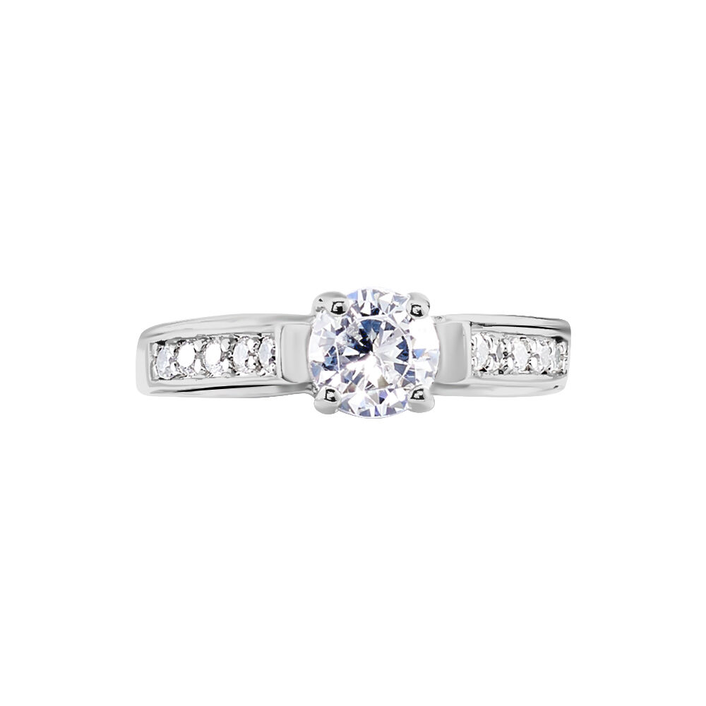 Bague Solitaire Mady Argent Blanc Oxyde De Zirconium - Bijoux fantaisie Femme | Marc Orian