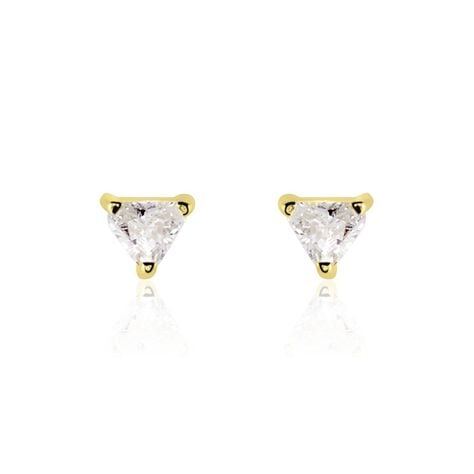 Boucles D'oreilles Puces Achilee Or Jaune Oxyde - Puces Femme | Marc Orian