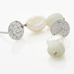 Boucles D'oreilles Pendantes Aroha Argent Blanc Amazonite Perle - Pendantes Femme | Marc Orian