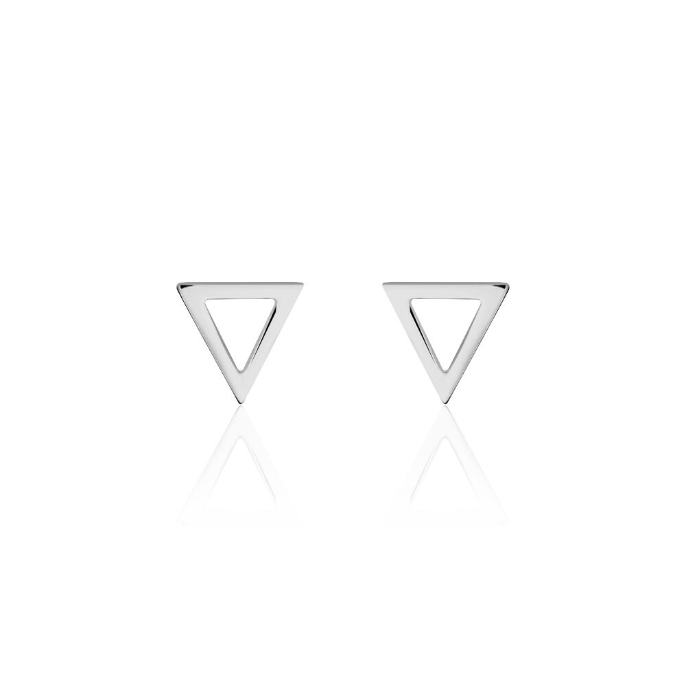 Boucles D'oreilles Puces Katie Argent Blanc - Puces Femme | Marc Orian