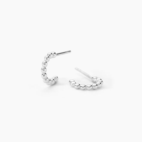Créoles Aika Argent Blanc - Créoles Femme | Marc Orian