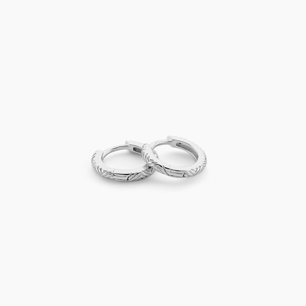 Créoles Shula Argent Blanc - Créoles Femme | Marc Orian