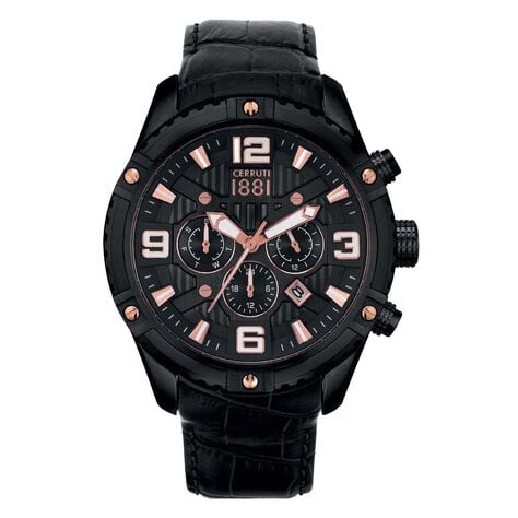Montre Cerruti Laponte Noir - Montres &eacute;tanches Homme | Marc Orian
