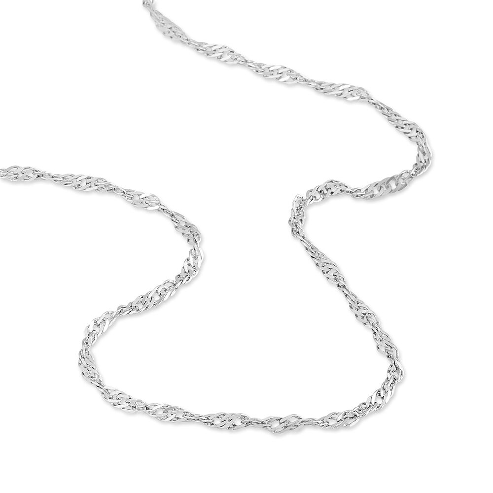 Chaîne Imanie Maille Singapour Or Blanc - Colliers ras du cou Femme | Marc Orian