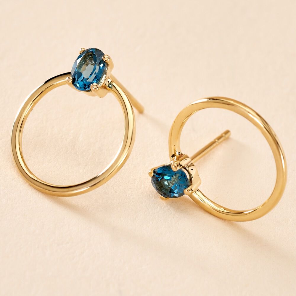 Cr&eacute;oles Kip Or Jaune Topaze - Cr&eacute;oles Femme | Marc Orian