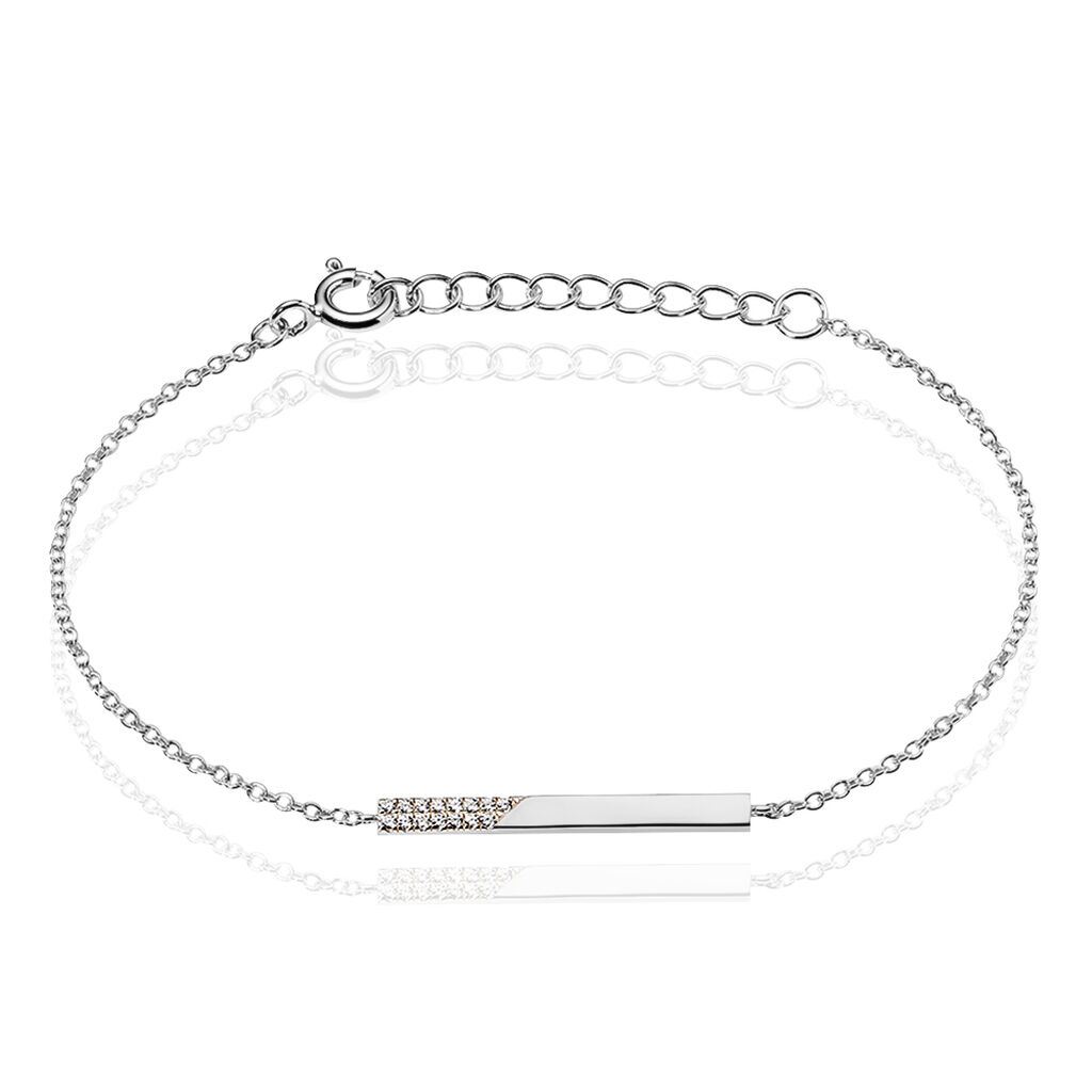 Bracelet Argent Blanc Evodie Oxyde De Zirconium - Bracelets chaînes Femme | Marc Orian