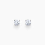Boucles D'oreilles Puces Rio Santa Teresa Argent Blanc Oxyde Zirconium - Puces Femme | Marc Orian