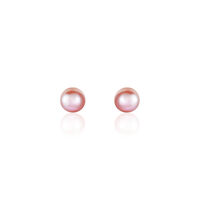 Boucles D'oreilles Puces Ursulina Or Jaune Perle De Culture