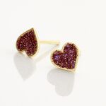 Boucles D'oreilles Puces Soraya Coeur Or Jaune - Puces Enfant | Marc Orian