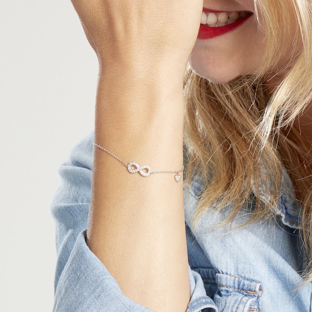 Bracelet Nella Argent Blanc Oxyde De Zirconium - Bracelets chaînes Femme | Marc Orian