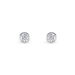 Boucles D'oreilles Puces Elda Serti Clos Or Blanc Oxyde De Zirconium - Puces Femme | Marc Orian