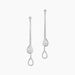 Boucles D'oreilles Pendantes Emerika Or Blanc Oxyde De Zirconium - Pendantes Femme | Marc Orian