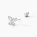 Boucles D'oreilles Puces Papillon Or Blanc Diamant - Puces Femme | Marc Orian