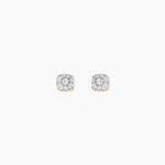 Boucles D'Oreilles Puces Nancie Argent Dor&eacute; A L'Or 750/1000 Oxyde De Zirconium - Puces Femme | Marc Orian