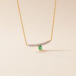 Collier Emeald Is The New Black Or Jaune Emeraude Diamant - Colliers avec pierres Femme | Marc Orian