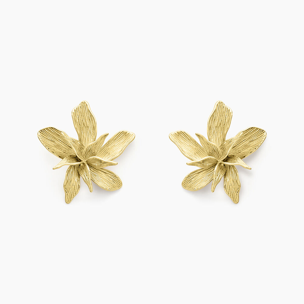 Boucles D'oreilles Puces Majorelle Acier Jaune - Puces Femme | Marc Orian