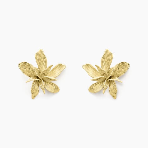 Boucles D'oreilles Puces Majorelle Acier Jaune - Puces  | Marc Orian