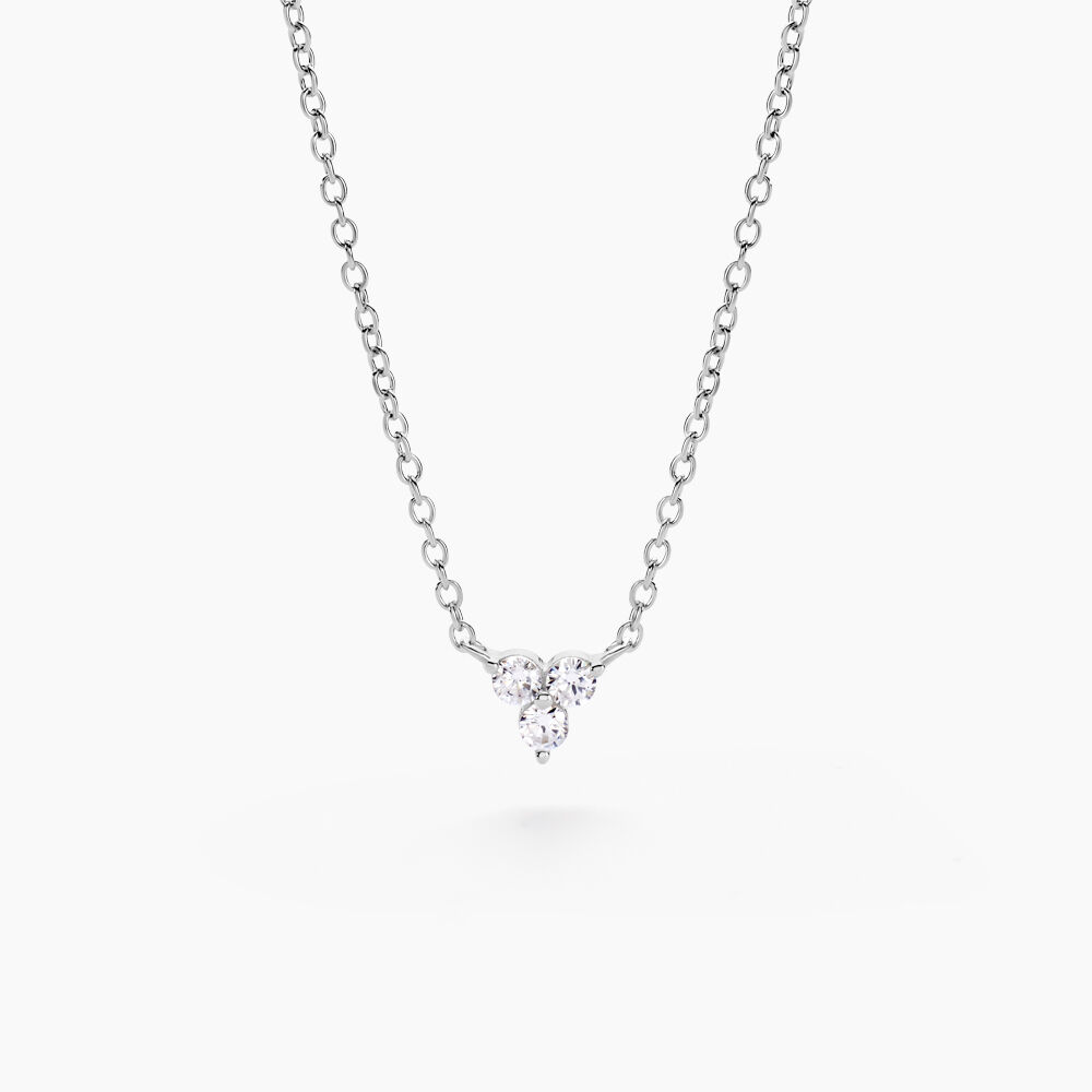 Collier Thylane Argent Blanc Oxyde De Zirconium - Colliers avec pierres Femme | Marc Orian