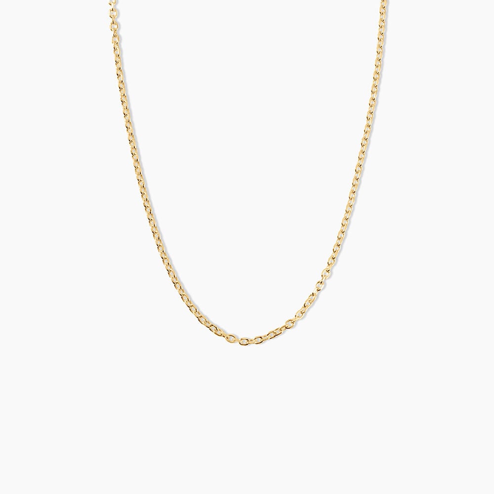 Chaine Igoa Maille Forcat Diamantee Argent Dor&eacute; A L'Or 750/1000 - Chaines Unisex | Marc Orian