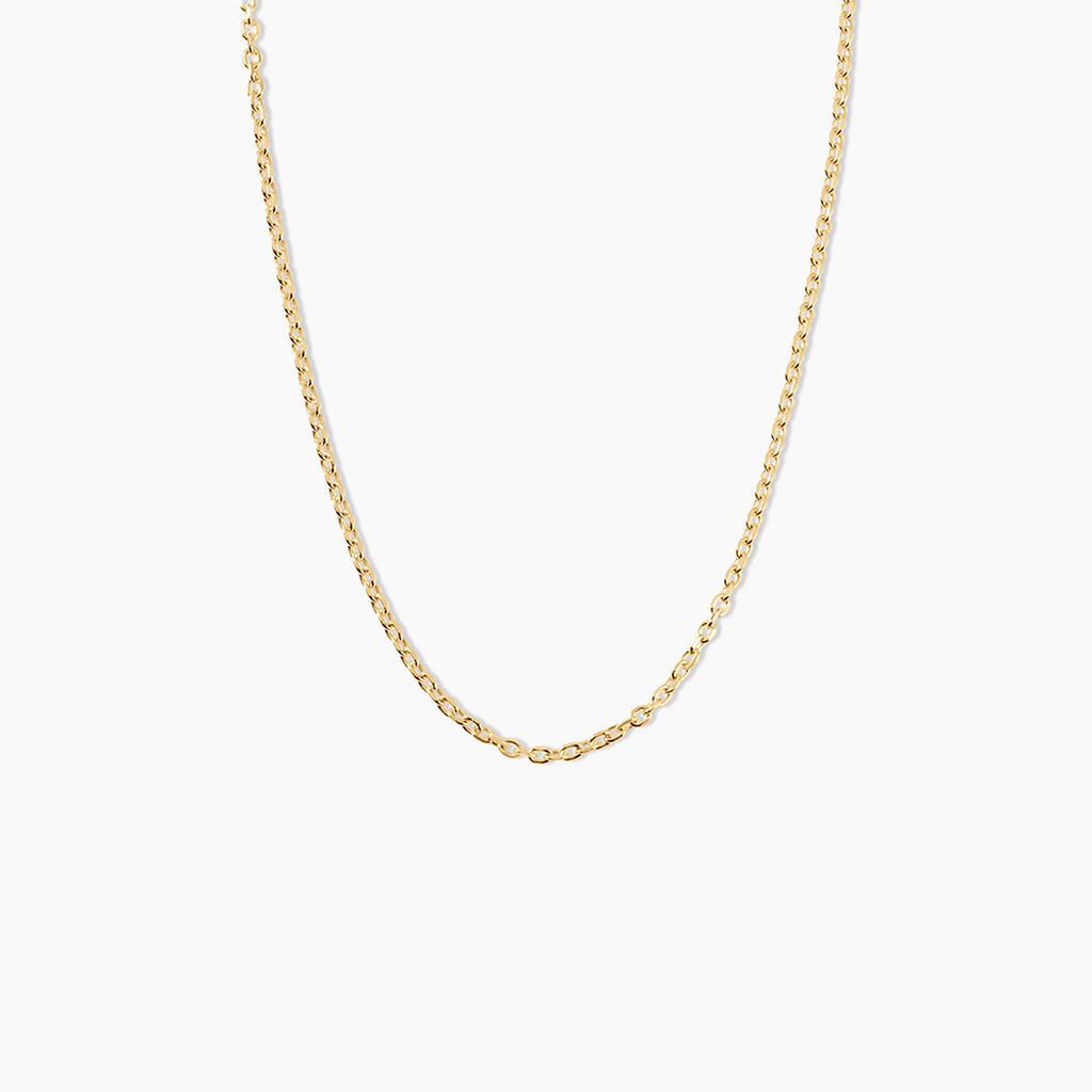 Chaine Igoa Maille Forcat Diamantee Argent Dor&eacute; A L'Or 750/1000 - Chaines Unisex | Marc Orian