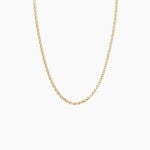 Chaine Igoa Maille Forcat Diamantee Argent Dor&eacute; A L'Or 750/1000 - Chaines Unisex | Marc Orian