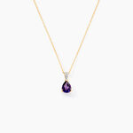 Pendentif Gorgel Or Jaune Am&eacute;thyste Oxyde De Zirconium - Pendentifs Femme | Marc Orian