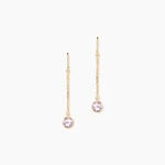 Boucles D'Oreilles Pendantes Arenale Argent Dor&eacute; A L'Or 750/1000 Am&eacute;thyste - Pendantes Femme | Marc Orian