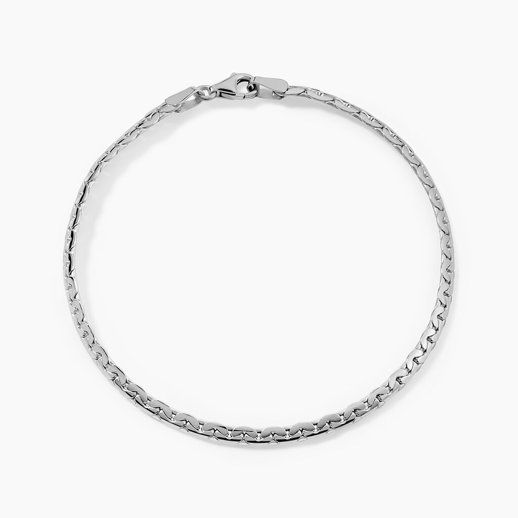 Bracelet Ivy Maille Haricot Or Blanc - Bracelets mailles Femme | Marc Orian