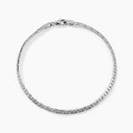 Bracelet Ivy Maille Haricot Or Blanc - Bracelets mailles Femme | Marc Orian