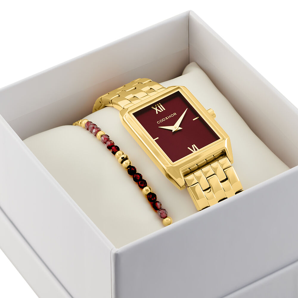 Coffret De Montre Codhor Arianne Bordeaux - Nouveautés montres Femme | Marc Orian