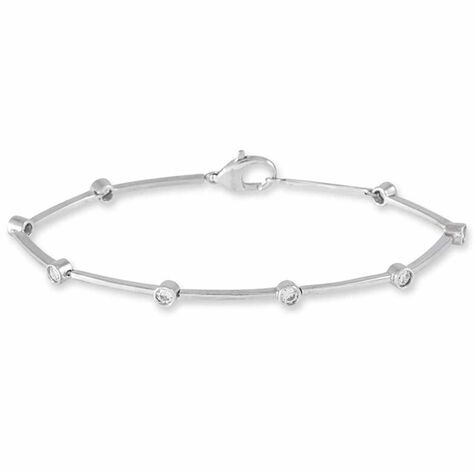 Bracelet Eshan Argent Blanc Oxyde De Zirconium - Bracelets chaînes Femme | Marc Orian