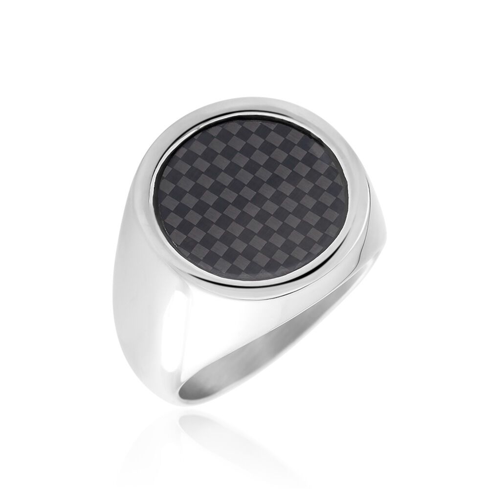 Chevalière Phebus Him Acier Blanc -  Homme | Marc Orian
