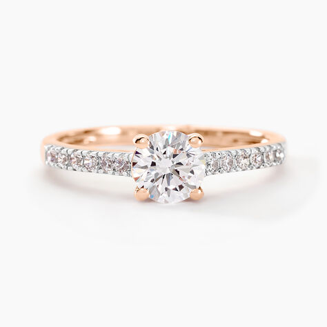 Bague Solitaire Manon Or Rose Oxyde De Zirconium - Solitaires Femme | Marc Orian