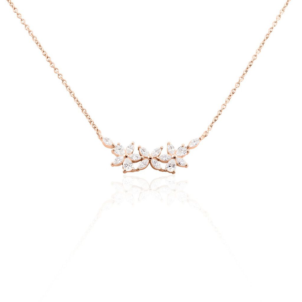 Collier Oralie Argent Rose Oxyde De Zirconium - Colliers avec pierres Femme | Marc Orian