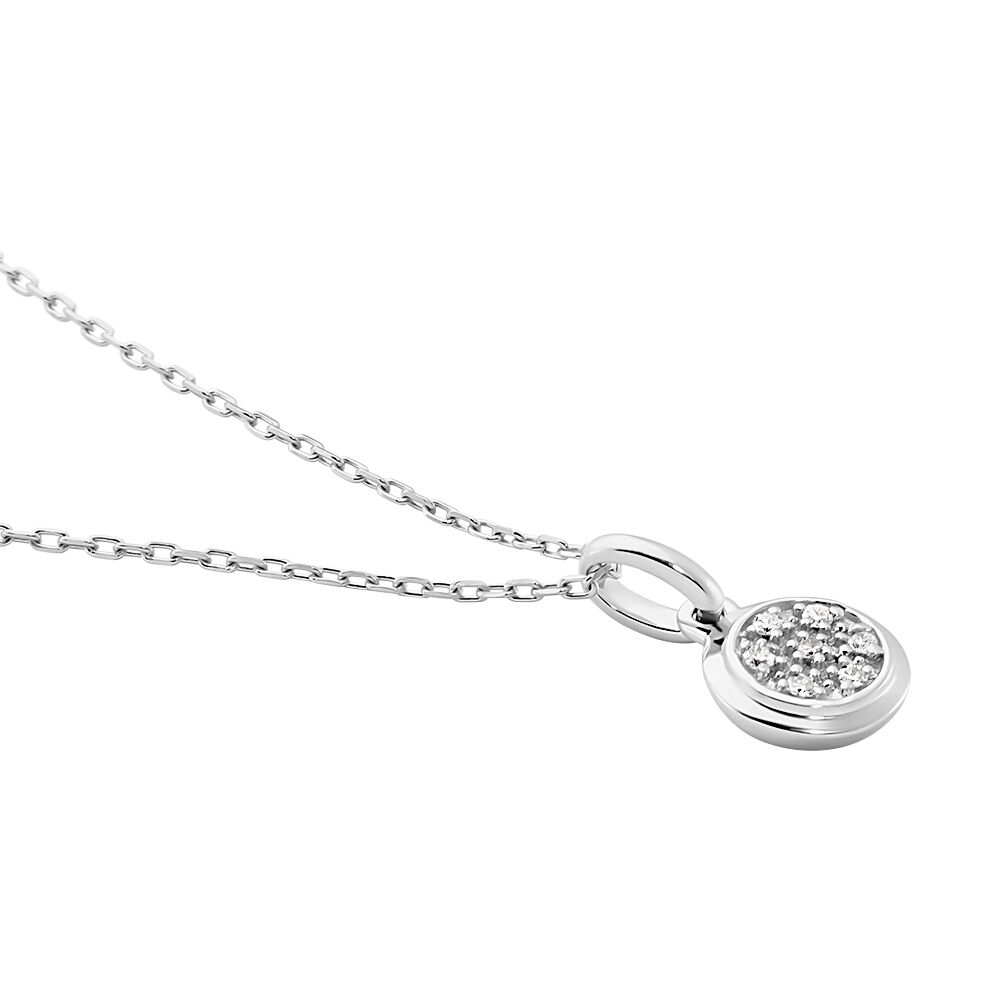Collier Or Blanc Ruta Diamants - Colliers avec pierres Femme | Marc Orian
