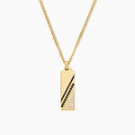 Collier Bartev Acier Jaune Cristal - Colliers avec pierres Homme | Marc Orian