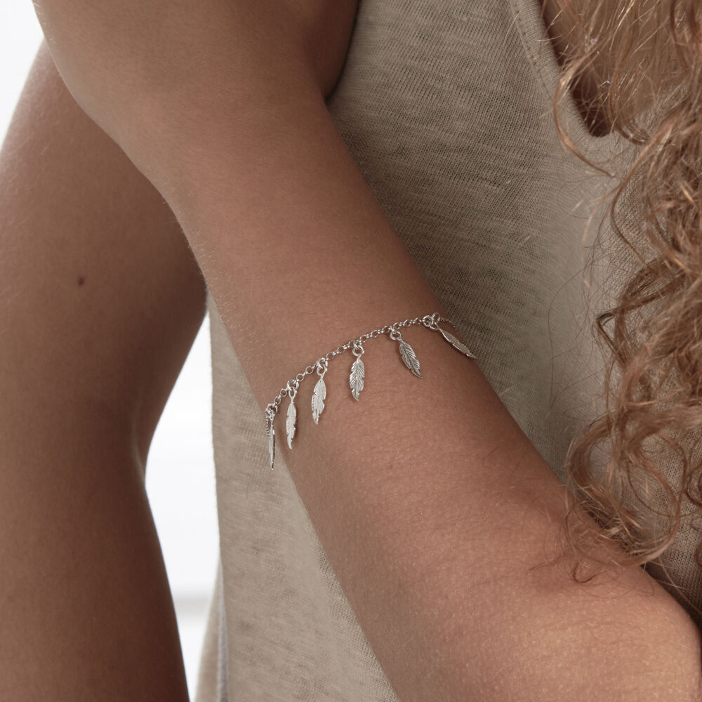 Bracelet Violka Argent Blanc - Bracelets chaînes Femme | Marc Orian