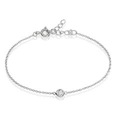 Bracelet Sylvette Argent Blanc Oxyde De Zirconium - Bracelets chaînes Femme | Marc Orian
