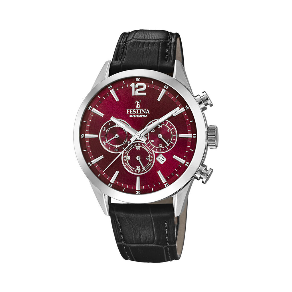 Montre Festina Timeless Chrono 44 Rouge - Montres chronographes Homme | Marc Orian