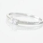 Bague Solitaire Alexandra Or Blanc Diamant - Parures de mariage Femme | Marc Orian