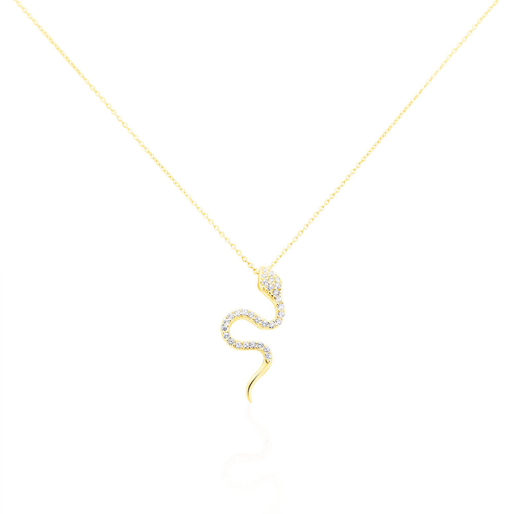Collier Alvina Or Jaune Oxyde De Zirconium - Colliers avec pierres Femme | Marc Orian